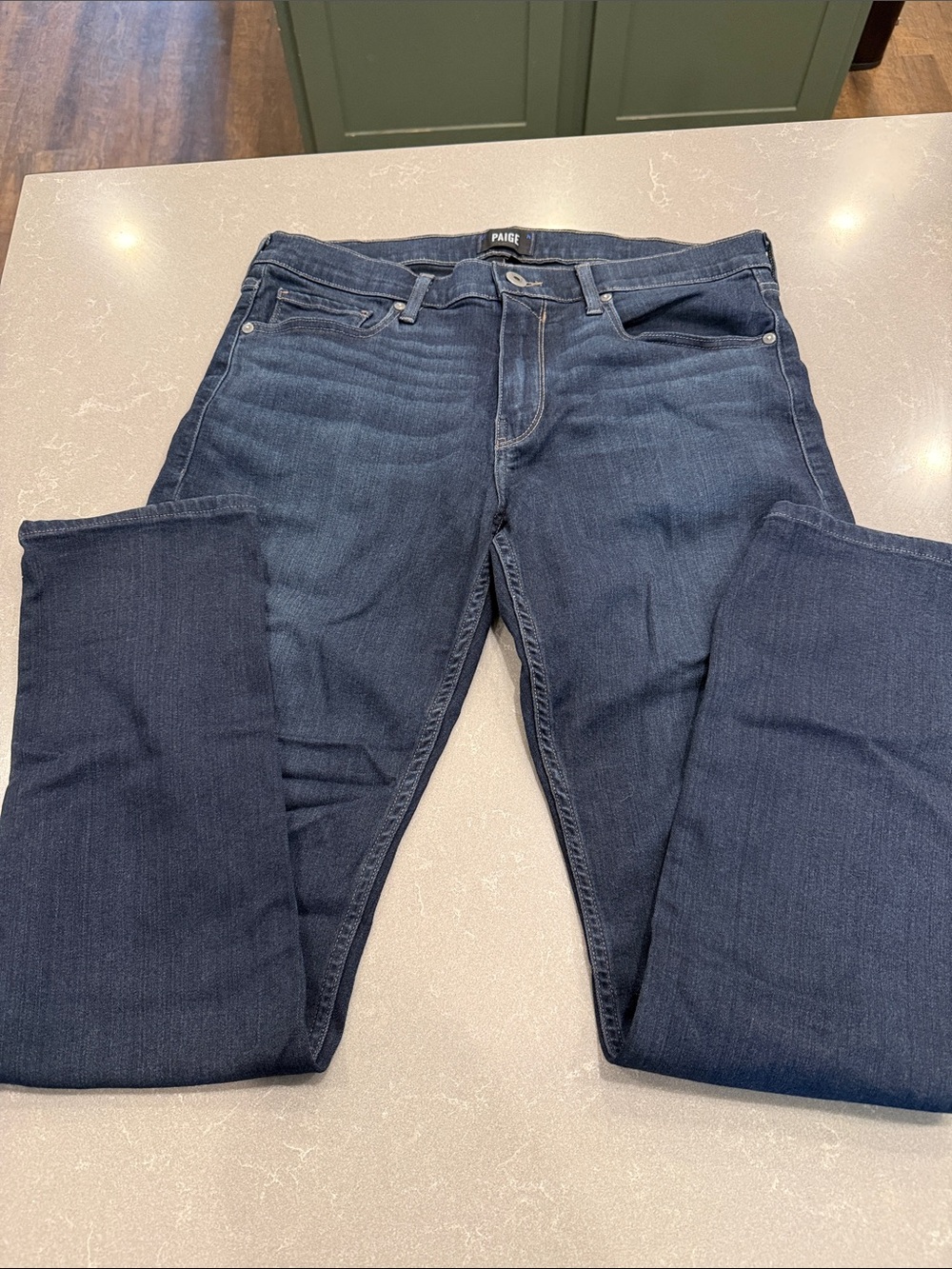 PAIGE Men's Slim Jeans in Dark Blue Wash